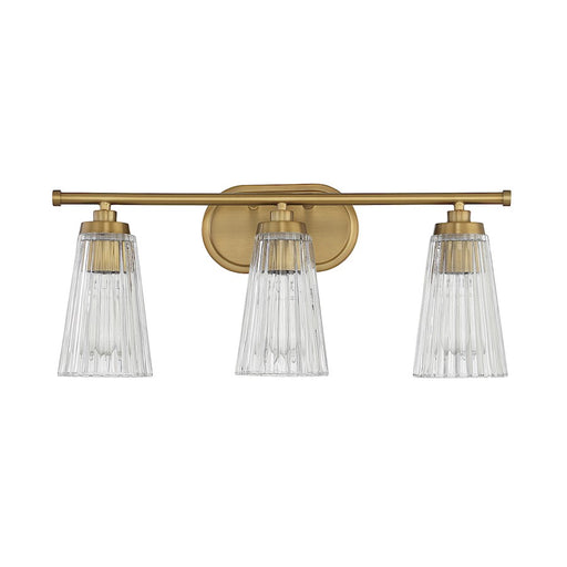 Savoy House Chantilly 3-Light Bathroom Vanity Light, Warm Brass