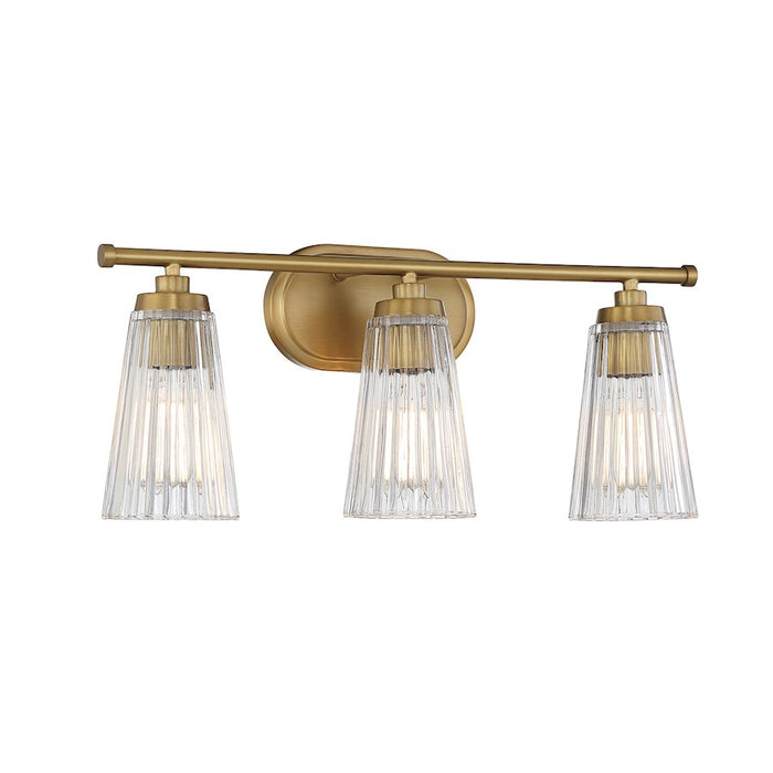 Savoy House Chantilly 3-Light Bathroom Vanity Light, Warm Brass