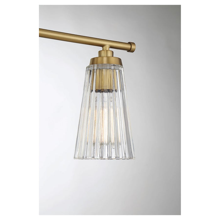 Savoy House Chantilly 3-Light Bathroom Vanity Light, Warm Brass