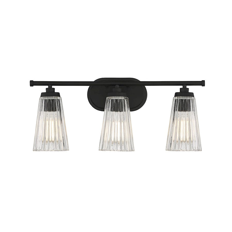 Savoy House Chantilly 3-Light Bathroom Vanity Light, Matte Black