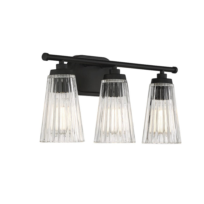 Savoy House Chantilly 3-Light Bathroom Vanity Light, Matte Black