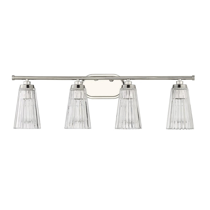 Savoy House Chantilly 4Lt Bathroom Vanity Light, Nickel