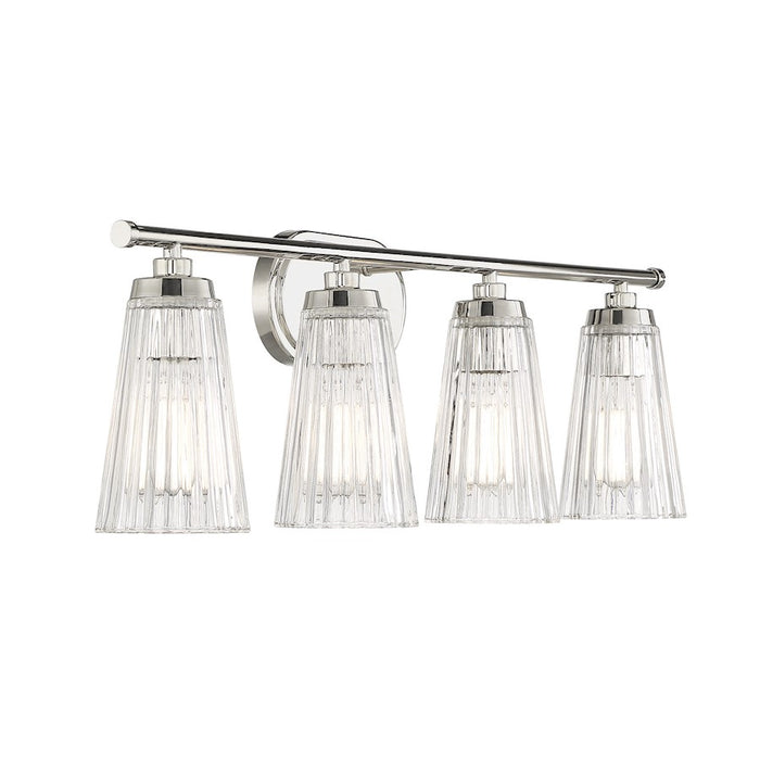 Savoy House Chantilly 4Lt Bathroom Vanity Light, Nickel