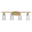 Savoy House Chantilly 4-Light Bathroom Vanity Light, Warm Brass