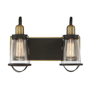 Savoy House Lansing 2Lt Bathroom Vanity Light, Bronze/Brass - 8-1780-2-79