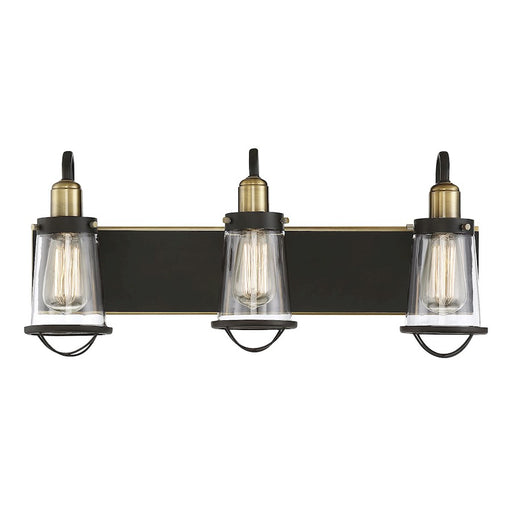 Savoy House Lansing 3Lt Bathroom Vanity Light, Bronze/Brass - 8-1780-3-79