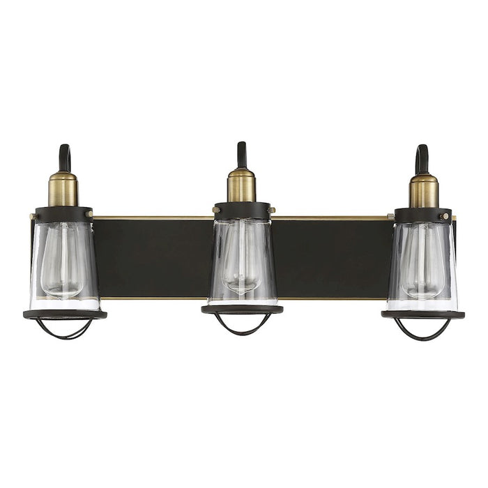 Savoy House Lansing 3Lt Bathroom Vanity Light, Bronze/Brass