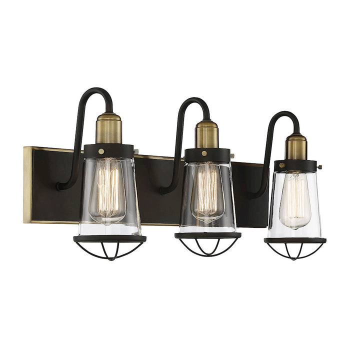 Savoy House Lansing 3Lt Bathroom Vanity Light, Bronze/Brass