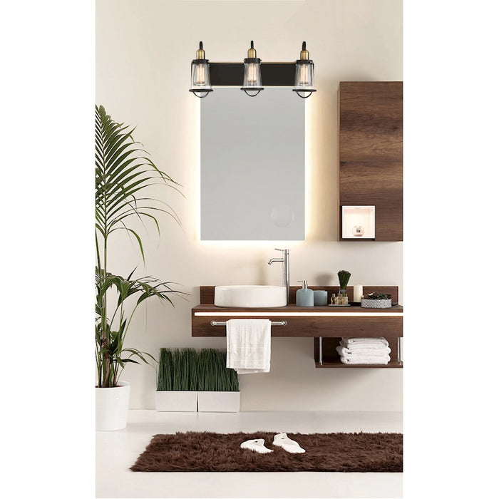 Savoy House Lansing 3Lt Bathroom Vanity Light, Bronze/Brass