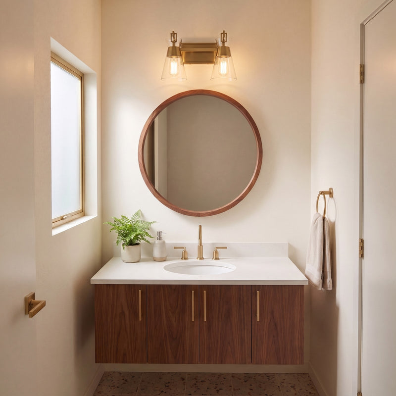 Savoy House Lakewood 2-Light Bathroom Vanity Light, Warm Brass
