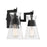 Savoy House Lakewood 2-Light Bathroom Vanity Light, Matte Black