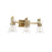 Savoy House Lakewood 3-Light Bathroom Vanity Light, Warm Brass