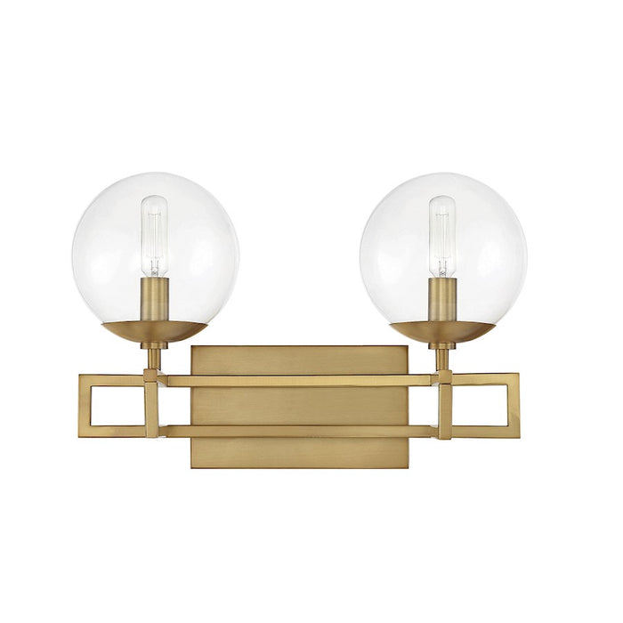 Savoy House Crosby 2-Light Bathroom Vanity Light, Warm Brass