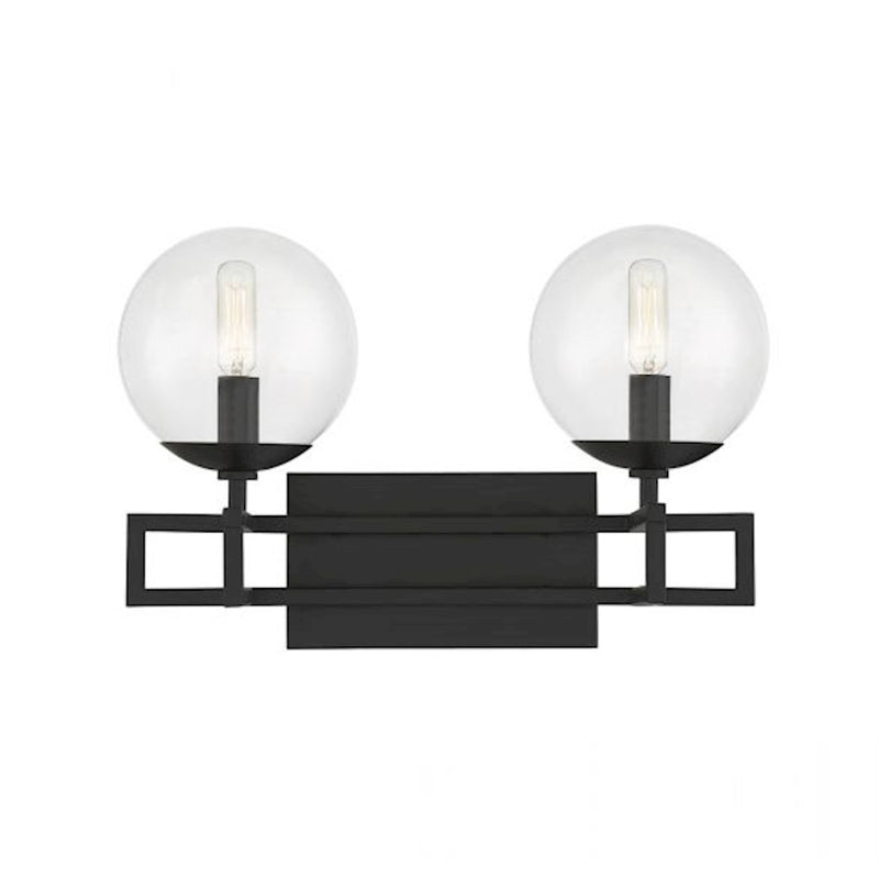 Savoy House Crosby 2-Light Bathroom Vanity Light, Matte Black