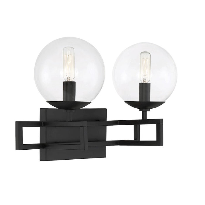 Savoy House Crosby 2-Light Bathroom Vanity Light, Matte Black