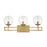 Savoy House Crosby 3-Light Bathroom Vanity Light, Warm Brass