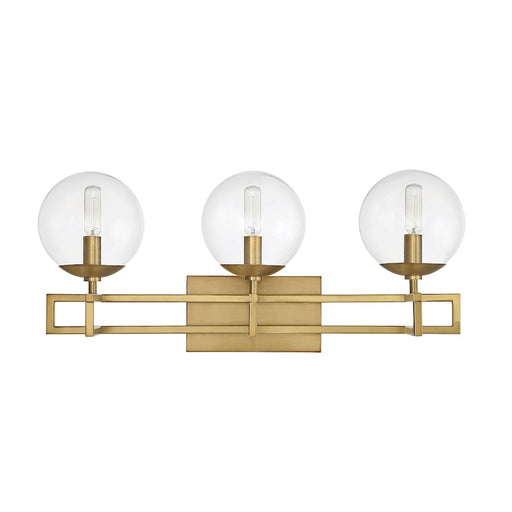 Savoy House Crosby 3-Light Bathroom Vanity Light, Warm Brass