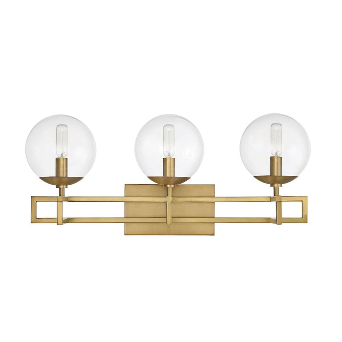 Savoy House Crosby 3-Light Bathroom Vanity Light, Warm Brass