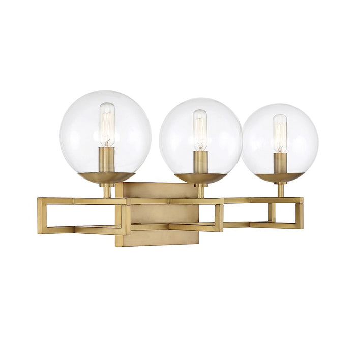 Savoy House Crosby 3-Light Bathroom Vanity Light, Warm Brass