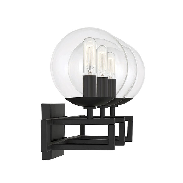 Savoy House Crosby 3-Light Bathroom Vanity Light, Matte Black