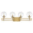 Savoy House Crosby 4-Light Bathroom Vanity Light, Warm Brass