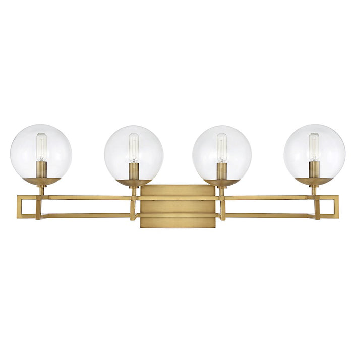 Savoy House Crosby 4-Light Bathroom Vanity Light, Warm Brass