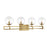 Savoy House Crosby 4-Light Bathroom Vanity Light, Warm Brass