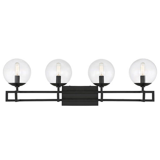 Savoy House Crosby 4-Light Bathroom Vanity Light, Matte Black - 8-1860-4-BK