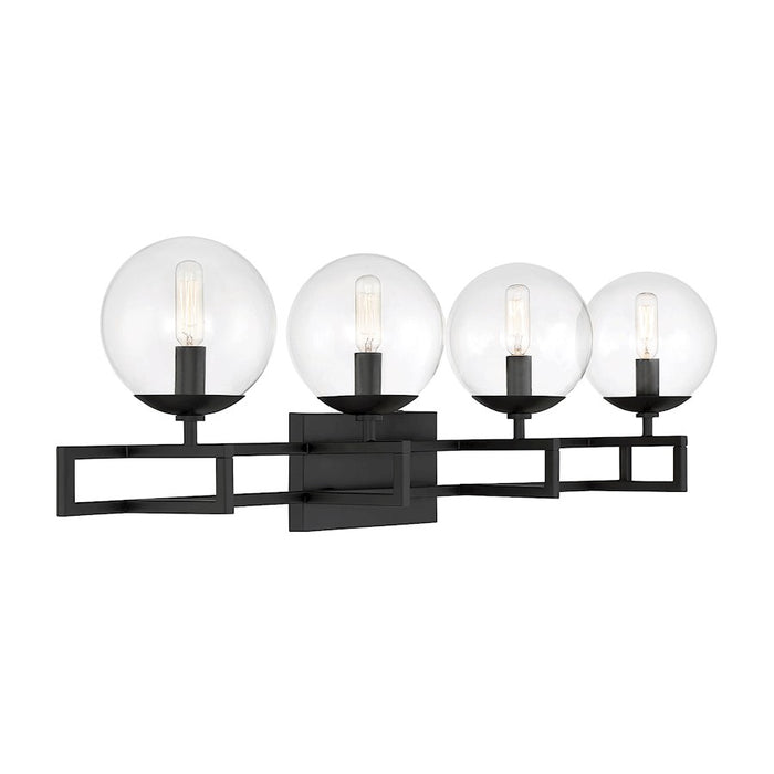 Savoy House Crosby 4-Light Bathroom Vanity Light, Matte Black