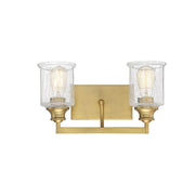 Savoy House Hampton 2-Light Bathroom Vanity Light, Warm Brass - 8-1972-2-322