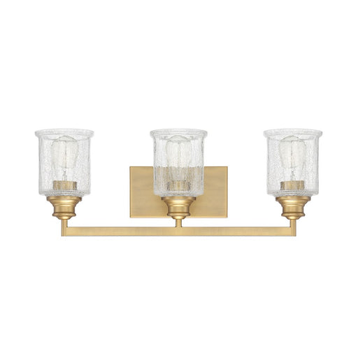 Savoy House Hampton 3-Light Bathroom Vanity Light, Warm Brass