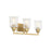 Savoy House Hampton 3-Light Bathroom Vanity Light, Warm Brass