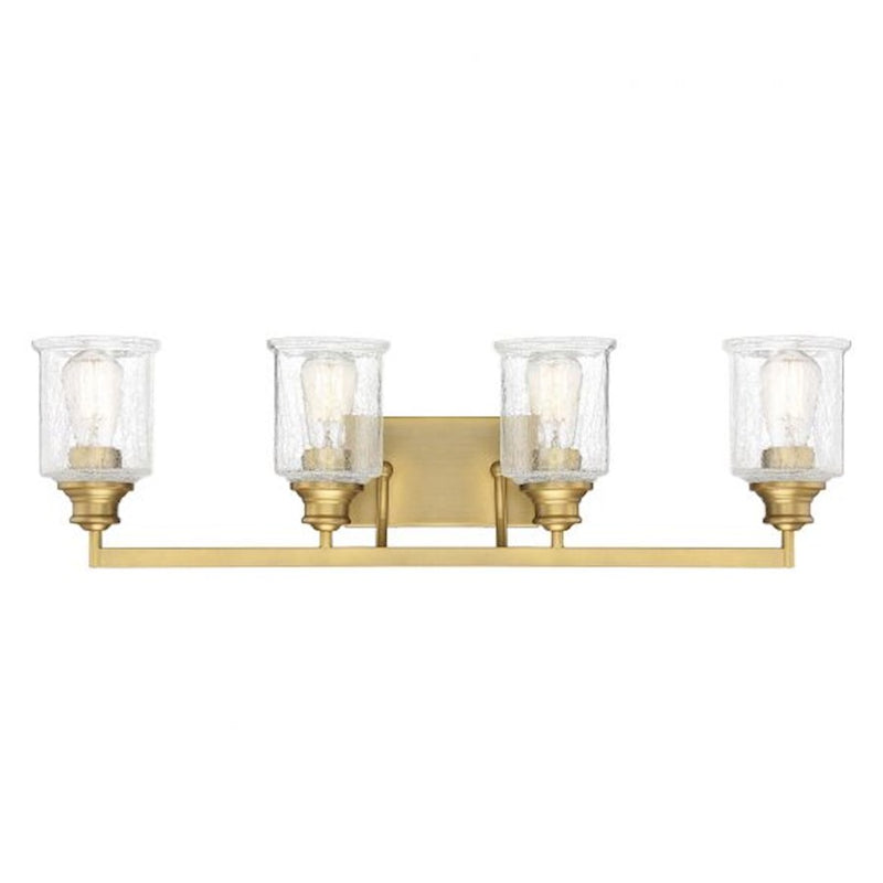 Savoy House Hampton 4-Light Bathroom Vanity Light, Warm Brass - 8-1972-4-322