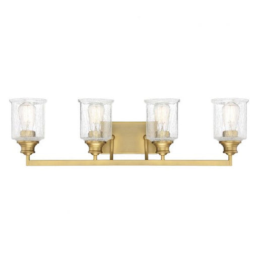 Savoy House Hampton 4-Light Bathroom Vanity Light, Warm Brass - 8-1972-4-322