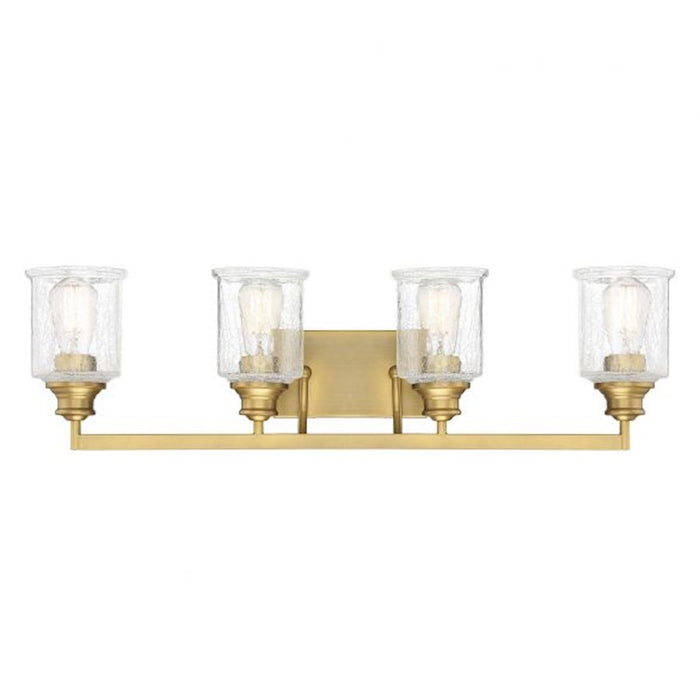 Savoy House Hampton 4-Light Bathroom Vanity Light, Warm Brass - 8-1972-4-322