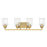 Savoy House Hampton 4-Light Bathroom Vanity Light, Warm Brass