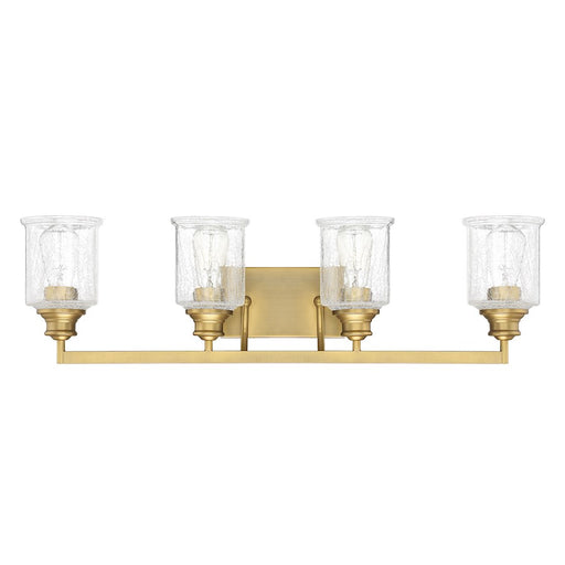 Savoy House Hampton 4-Light Bathroom Vanity Light, Warm Brass