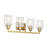 Savoy House Hampton 4-Light Bathroom Vanity Light, Warm Brass
