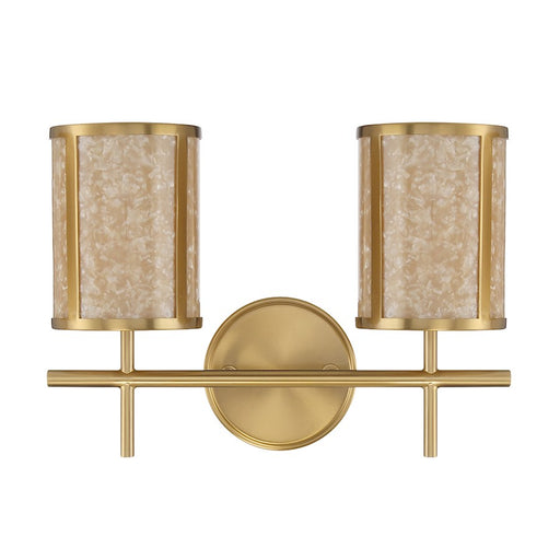 Savoy House Camden 2-Light Bathroom Vanity Light, Warm Brass