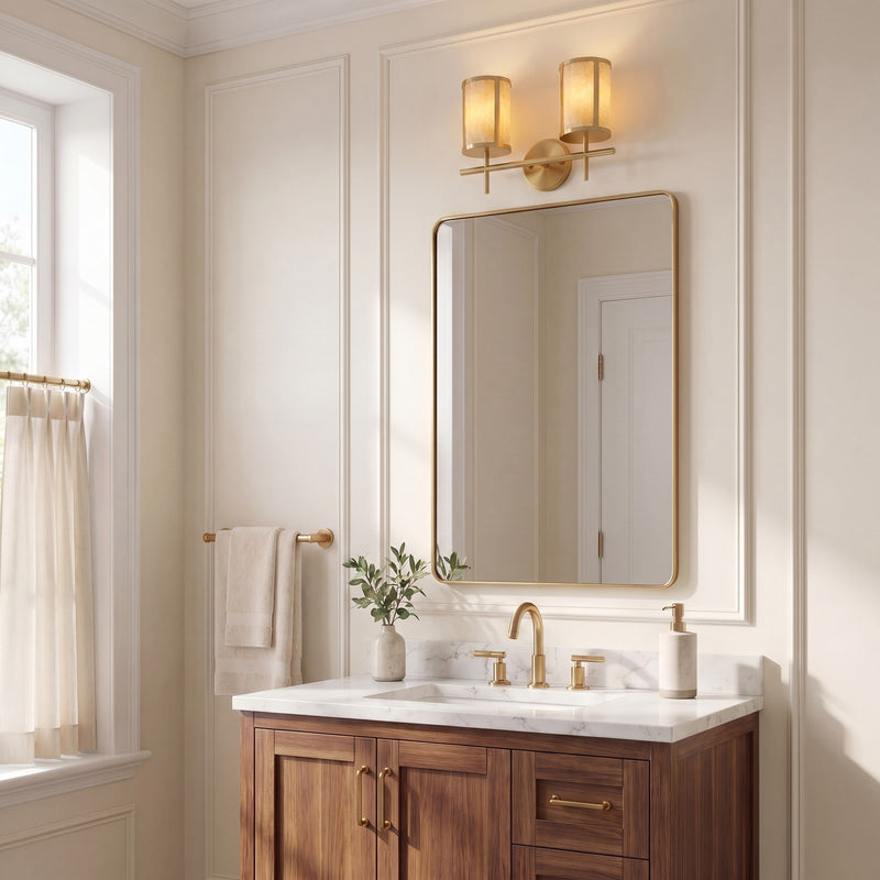 Savoy House Camden 2-Light Bathroom Vanity Light, Warm Brass