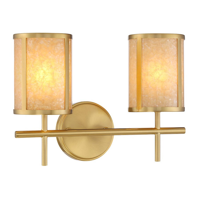 Savoy House Camden 2-Light Bathroom Vanity Light, Warm Brass