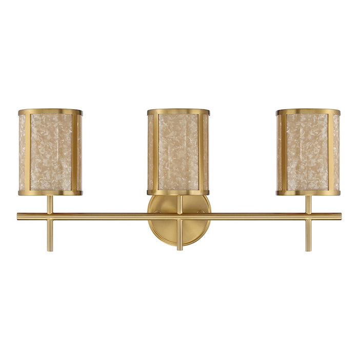 Savoy House Camden 3-Light Bathroom Vanity Light, Warm Brass