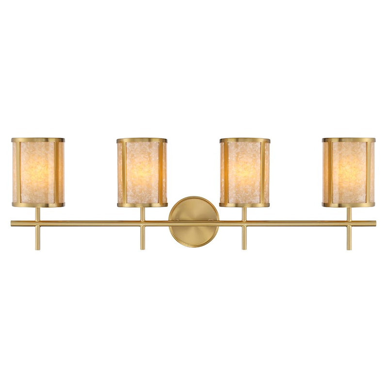Savoy House Camden 4-Light Bathroom Vanity Light, Warm Brass - 8-2055-4-322