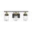 Savoy House Macauley 3Lt Bathroom Vanity Light, Black/Brass - 8-2069-3-51