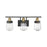 Savoy House Macauley 3Lt Bathroom Vanity Light, Black/Brass