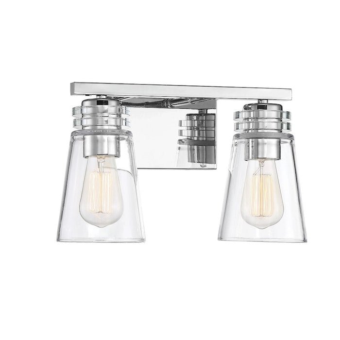 Savoy House Brannon 2Lt Bathroom Vanity Light, Nickel