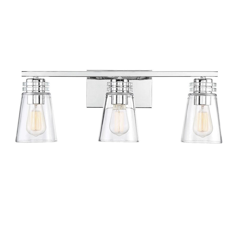 Savoy House Brannon 3Lt Bathroom Vanity Light, Nickel