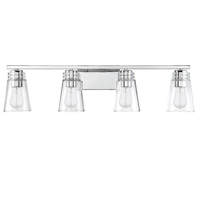 Savoy House Brannon 4Lt Bathroom Vanity Light, Nickel