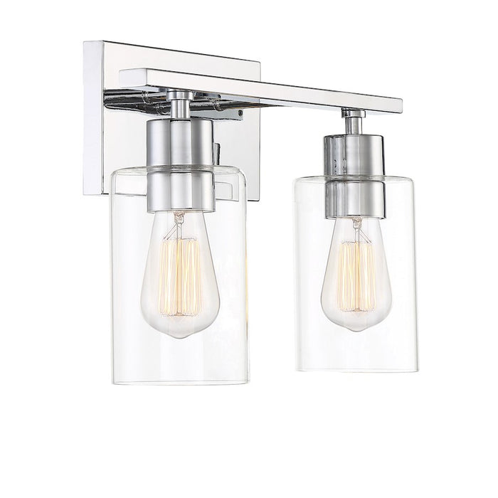 Savoy House Lambert 2-Light Bathroom Vanity Light, Polished Chrome