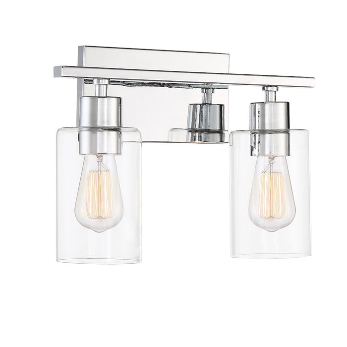 Savoy House Lambert 2-Light Bathroom Vanity Light, Polished Chrome